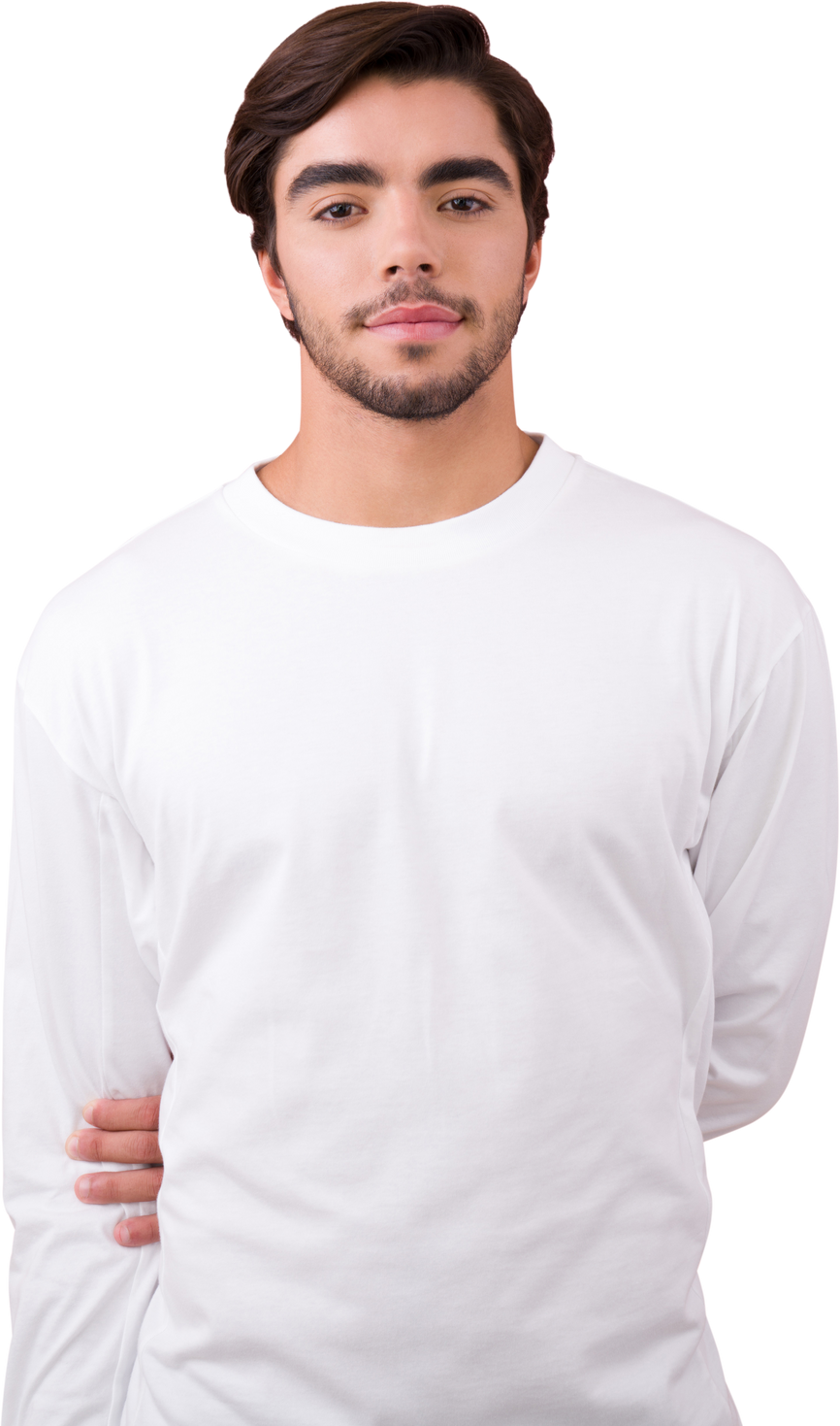 Young Man in White Shirt